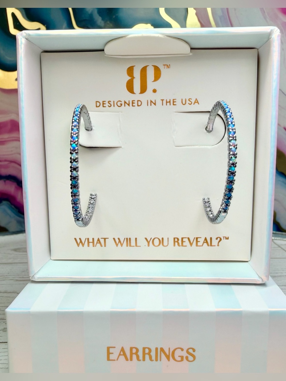 Bomb Party October 2026 Hoop Earrings- The Sparkle Heiress Hoop ER82482
